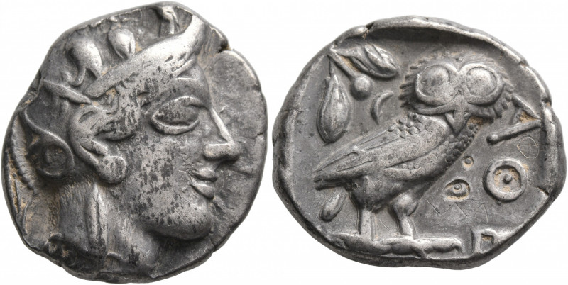 ATTICA. Athens. Circa 430s-420s BC. Tetradrachm (Silver, 25 mm, 15.00 g, 9 h). H...