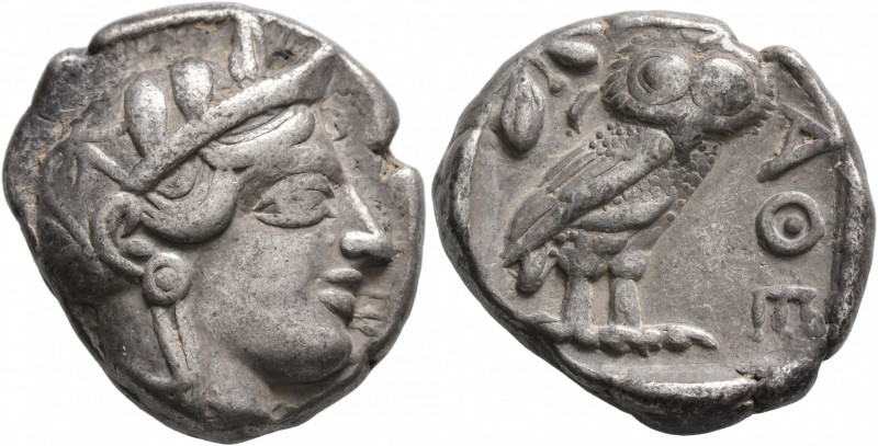 ATTICA. Athens. Circa 430s-420s BC. Tetradrachm (Silver, 24 mm, 17.05 g, 9 h). H...