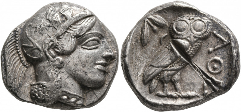 ATTICA. Athens. Circa 430s-420s BC. Tetradrachm (Silver, 25 mm, 17.20 g, 1 h). H...