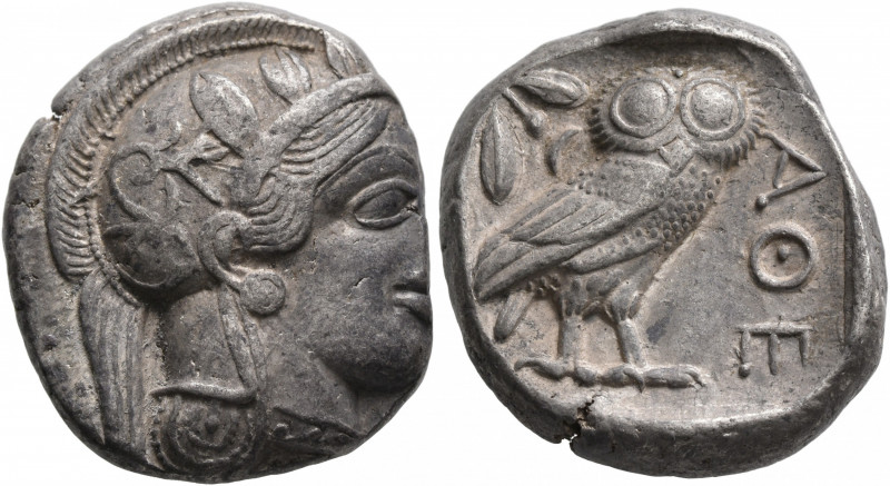 ATTICA. Athens. Circa 430s-420s BC. Tetradrachm (Silver, 24 mm, 17.20 g, 7 h). H...