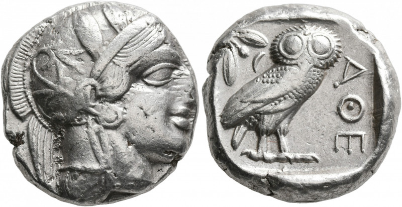 ATTICA. Athens. Circa 430s-420s BC. Tetradrachm (Silver, 22 mm, 17.17 g, 7 h). H...