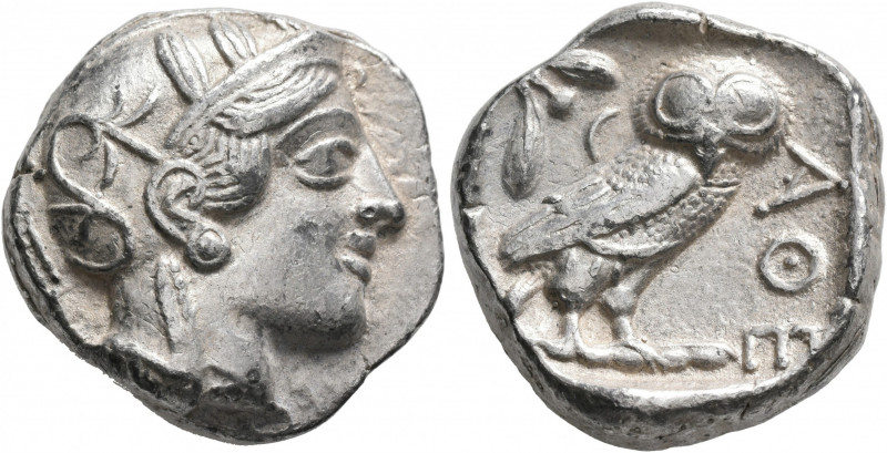 ATTICA. Athens. Circa 430s-420s BC. Tetradrachm (Silver, 24 mm, 17.53 g, 8 h). H...