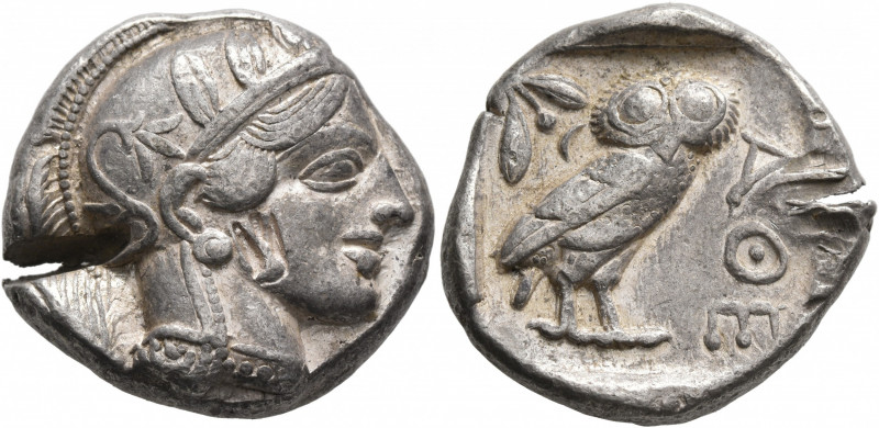 ATTICA. Athens. Circa 430s-420s BC. Tetradrachm (Silver, 24 mm, 17.21 g, 1 h). H...