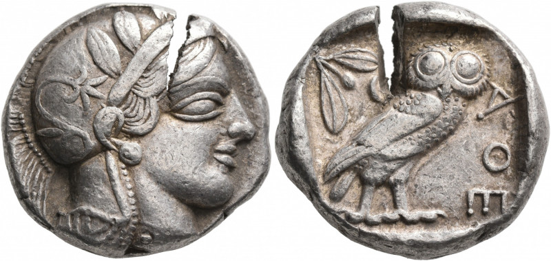 ATTICA. Athens. Circa 430s-420s BC. Tetradrachm (Silver, 24 mm, 17.16 g, 12 h). ...