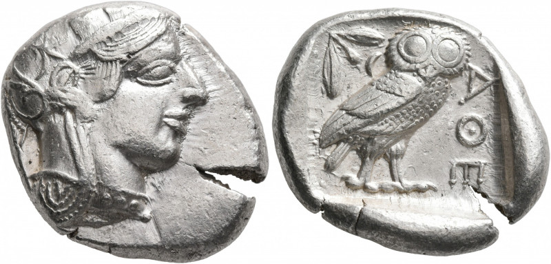 ATTICA. Athens. Circa 430s-420s BC. Tetradrachm (Silver, 27 mm, 17.17 g, 4 h). H...