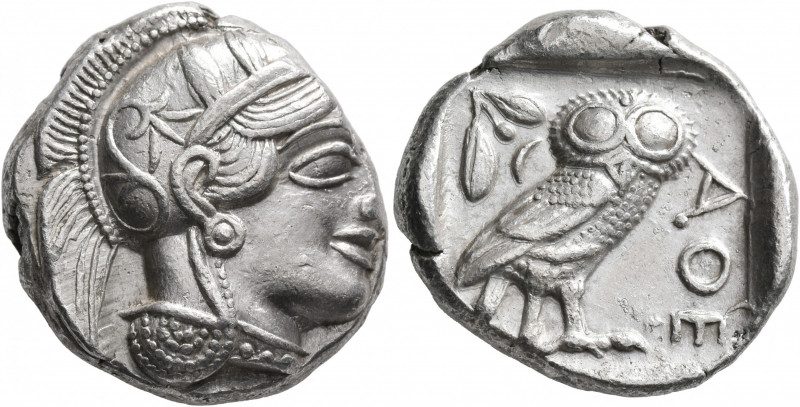 ATTICA. Athens. Circa 430s-420s BC. Tetradrachm (Silver, 25 mm, 17.20 g, 3 h). H...