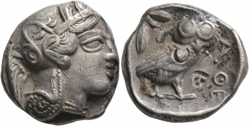 ATTICA. Athens. Circa 420s-404 BC. Tetradrachm (Silver, 25 mm, 17.05 g, 9 h). He...