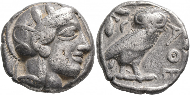 ATTICA. Athens. Circa 420s-404 BC. Tetradrachm (Silver, 24 mm, 17.05 g, 10 h). H...