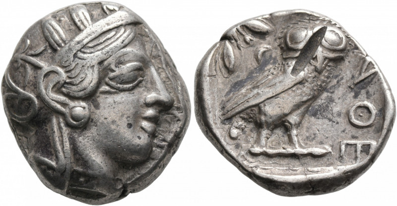 ATTICA. Athens. Circa 420s-404 BC. Tetradrachm (Silver, 24 mm, 17.10 g, 8 h). He...