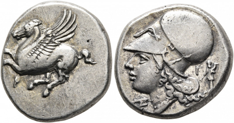 CORINTHIA. Corinth. Circa 375-300 BC. Stater (Silver, 21 mm, 8.63 g, 10 h). Pega...