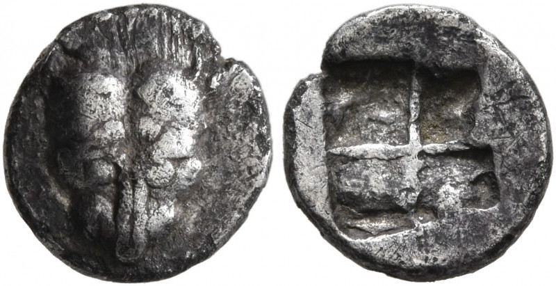 CIMMERIAN BOSPOROS. Pantikapaion. Circa 480-470 BC. Hemiobol (Silver, 9 mm, 0.64...