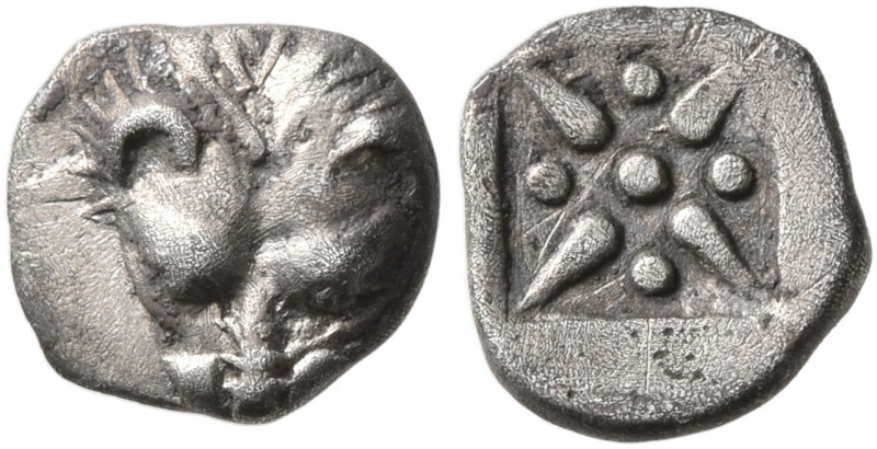 CIMMERIAN BOSPOROS. Pantikapaion. Circa 470-460 BC. Hemiobol (Silver, 8 mm, 0.36...