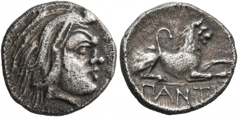 CIMMERIAN BOSPOROS. Pantikapaion. Circa 380-370 BC. Hemidrachm (Silver, 14 mm, 2...