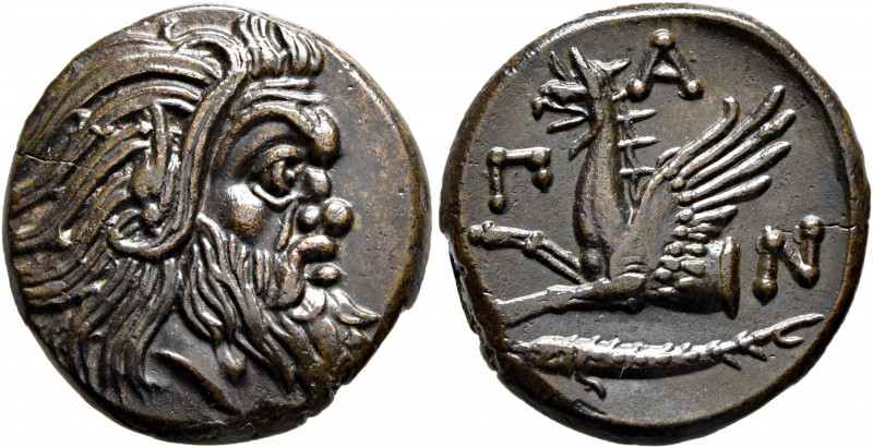 CIMMERIAN BOSPOROS. Pantikapaion. Circa 310-304/3 BC. AE (Bronze, 21 mm, 6.18 g,...