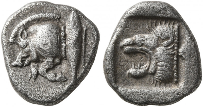 MYSIA. Kyzikos. Circa 450-400 BC. Trihemiobol (Silver, 11 mm, 1.30 g, 5 h). Fore...