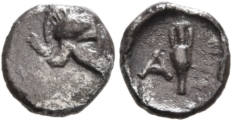 TROAS. Uncertain. 5th century BC. Hemiobol (Silver, 7 mm, 0.24 g, 11 h). Crested...