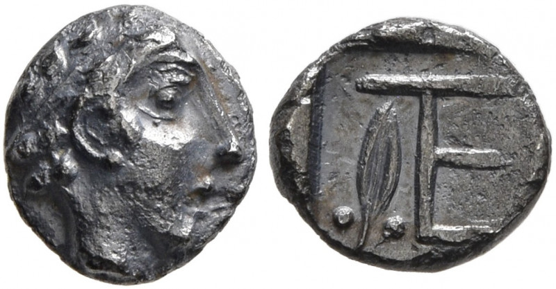 IONIA. Kolophon. Circa 450-410 BC. Tetartemorion (Silver, 6 mm, 0.34 g, 9 h), Pe...