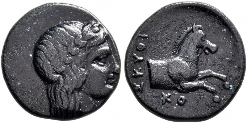 IONIA. Kolophon. Circa 360-330 BC. Chalkous (Bronze, 14 mm, 1.96 g, 11 h), Skyth...