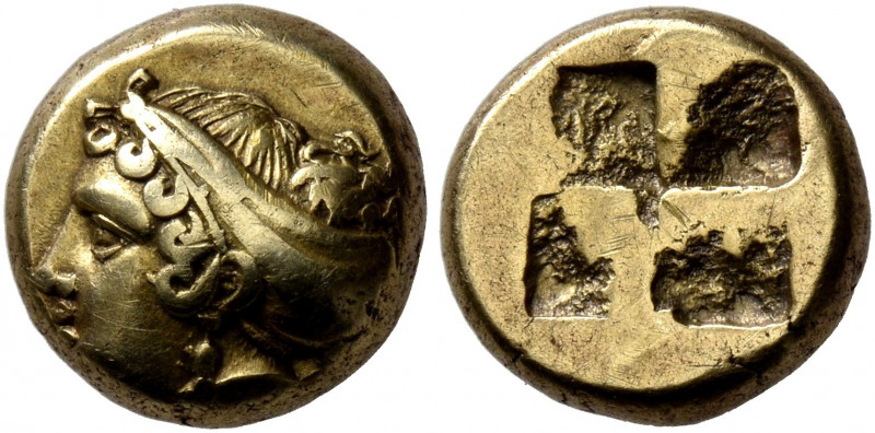 IONIA. Phokaia. Circa 478-387 BC. Hekte (Electrum, 10 mm, 2.57 g). Female head t...