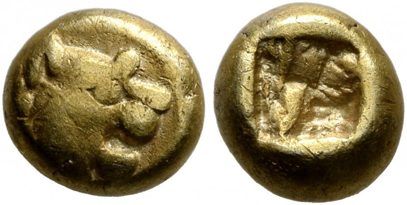 KINGS OF LYDIA. Alyattes to Kroisos, circa 610-546 BC. Hemihekte – 1/12 Stater (...