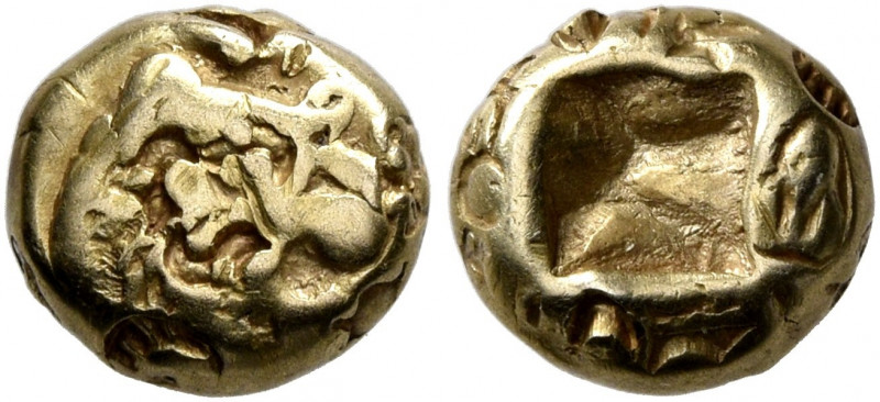 KINGS OF LYDIA. Alyattes to Kroisos, circa 610-546 BC. Hemihekte – 1/12 Stater (...