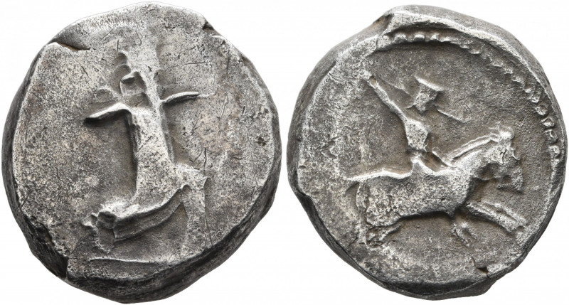 CARIA. Achaemenid Period. Circa 350-334 BC. Tetradrachm (Silver, 22 mm, 14.69 g,...