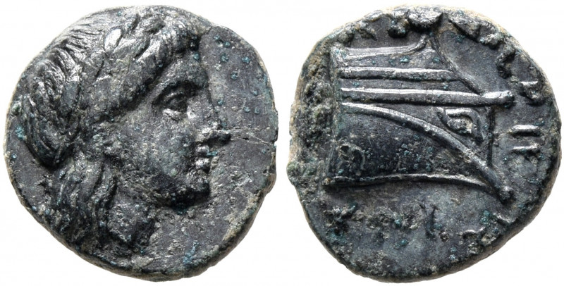 CARIA. Knidos. Circa 250-210 BC. Chalkous (Bronze, 11 mm, 1.46 g, 12 h), Theudor...