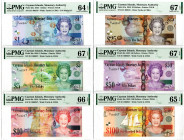 Cayman Islands Monetary Authority. 2010. Lot of 6 Issued Notes.