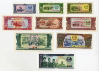 Laos Issued Banknote Assortment, ca. 1970-90s