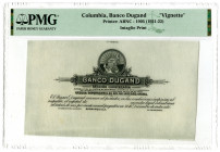 Banco Dugand, Progress Proof Central Vignette used on the  1919-1922, Colombia Banknote Series.