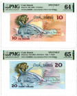 Government of the Cook Islands. ND (1987) Specimen Banknote Pair
