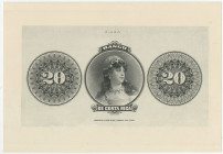Banco De Costa Rica, 1899 Attractive Back Proof