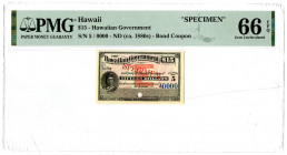 Hawaiian Government, ND(ca.1880s) $15, Specimen, Bond Coupon.