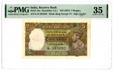 Reserve Bank of India, ND (1937) Issue Banknote