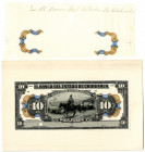 El Banco del Estado de Chihuahua. 1913. Proof Banknote with matching proof underprint.