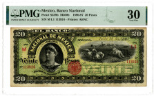 Banco Nacional de Mexico, 1897 "Top Pop" and the only Issued Banknote Graded in the PMG census.