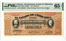 Estado de Chihuahua, 1915 Issued Banknote
