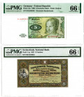 Germany and Switzerland Issued Banknote Pair, 1952-60