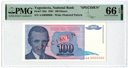 National Bank of Yugoslavia. 1994. Specimen Banknote