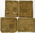 Pennsylvania Colonial Currency Quartet, April 3rd, 1772