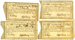 Connecticut Comptroller's Office, 1791 Issued Payment Quartet