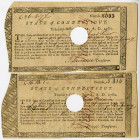 State of Connecticut, 1782 Treasury Office "Continental Army" Payment Pair