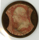 Take Ayers Pills, 3 Cents Encased Postage, ca.1860's, VF condition with toning.