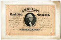 American Bank Note Company, ca. 1860's Proof Advertising Card.