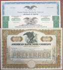 United States Banknote Corp, and American Banknote Co. 1937-1990 Trio of Certificates