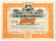 Baker Steam Motor Car and Manufacturing Co., 1923 Issued Stock Certificate