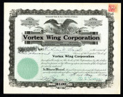 Vortex Wing Corp., 1929 I/U Stock Certificate.