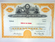 Northwest Airlines, Inc., 1960-70's Specimen Stock Certificate, Merged with Delta