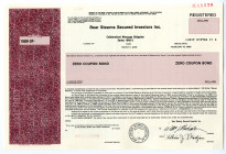 Bear Stearns Secured Investors Inc., 1989 Specimen Registered Bond