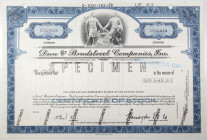 Dun & Bradstreet Co., Inc. 1978 Specimen Stock Certificate